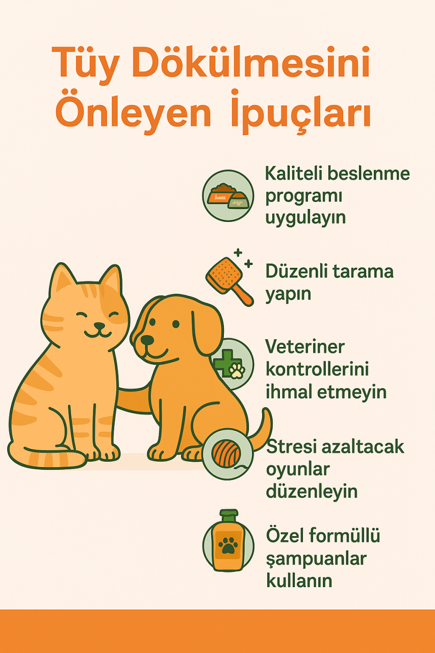 Kedi ve Köpeklerde Tüy Dökülmesi: Nedenleri ve Önleyici Yöntemler