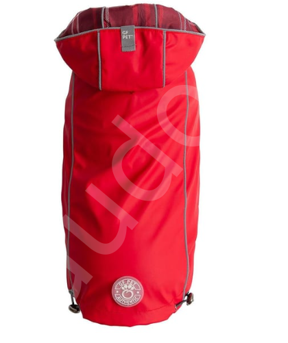 GF PET Çift Taraflı Köpek Yağmurluğu - Kırmızı-4XL