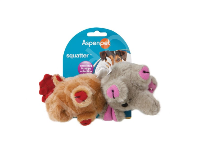 Zoobilee Squatters 2'li Peluş Sesli Köpek Oyuncağı (Geyik/Fil))