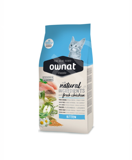Ownat Classic Tavuklu Yavru Kedi Maması 4 KG – Doğal Büyüme Desteği