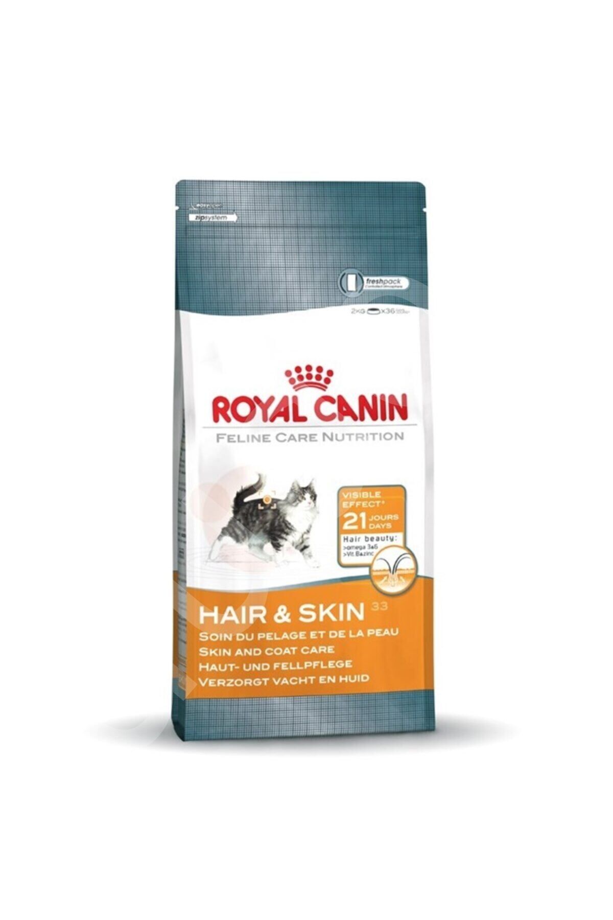 Royal Canin Hair & Skin Care Yetişkin Kedi Maması 2 Kg - Tüy ve Deri Sağlığı İçin Özel Formül
