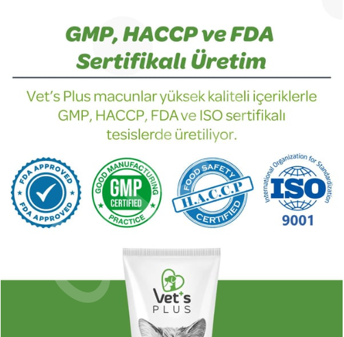 Vet's Plus Anti-Hairball Tüy Yumağı Önleyici Malt Kedi Macunu 100gr