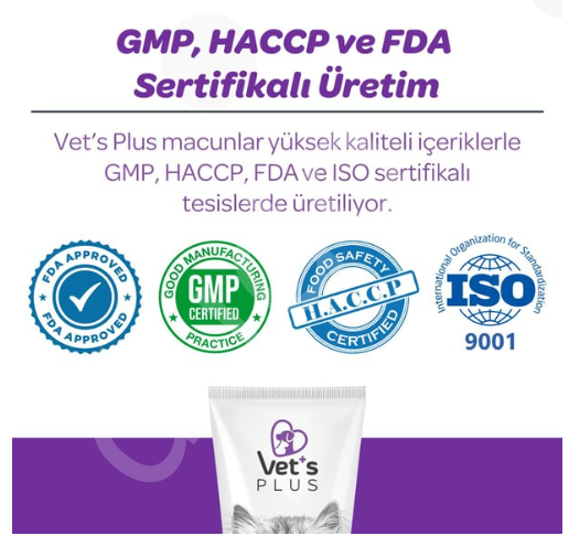 Vet's Plus Sterilised Kısırlaştırılmış Kediler İçin Malt Kedi Macunu 100gr