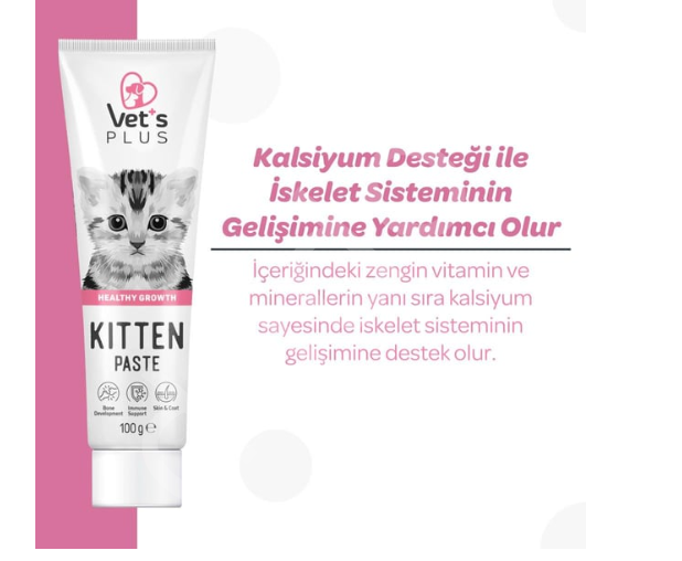 Vet's Plus Hamile ve Yavru Kediler İçin Folik Asitli Malt Kedi Macunu 100gr