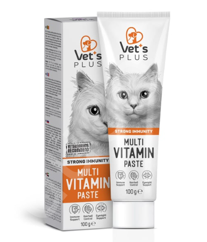 Vet's Plus Multi-Vitamin Taurinli Malt Kedi Macunu 100gr
