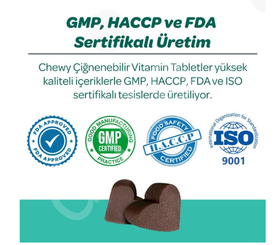 Vet's Plus Dental Kedi ve Köpekler İçin Diş Bakımı Çiğnenebilir Tablet (60'lı)