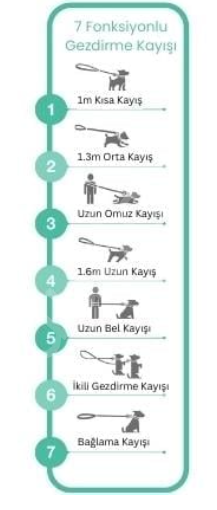 Matrix 2.0 Çok Fonksiyonlu Köpek Gezdirme Kayışı - Stone