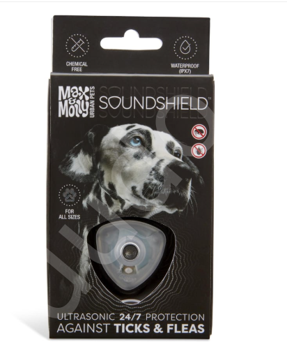 Max & Molly Soundshield MINI Ultrasonik Pire ve Kene Kovucu Tasma - Siyah