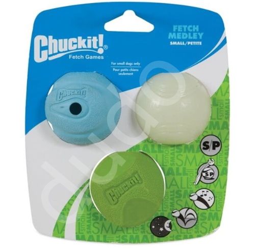 Chuckit! Fetch Medley (Gen 2) 3'lü Köpek Oyun Topu (Küçük Boy)