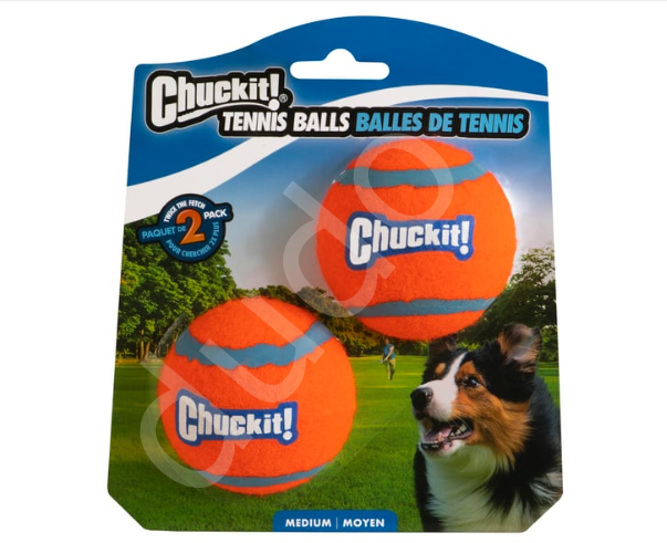 Chuckit! 2'li Köpek Tenis Oyun Topu (Orta Boy)