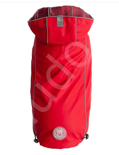 GF PET Çift Taraflı Köpek Yağmurluğu - Kırmızı-XXL