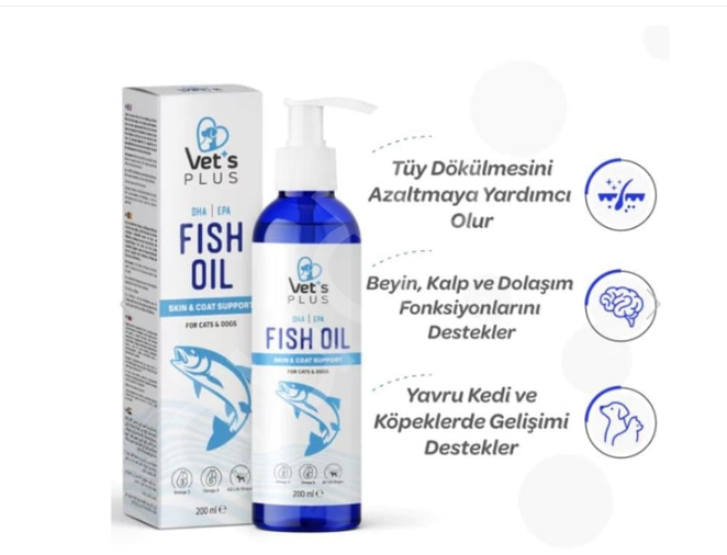 Vet's Plus Kedi ve Köpekler için Balık Yağı 200ml