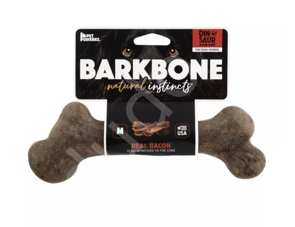 BarkBone Dinosaur Bacon Aromalı Bitmeyen Köpek Çiğneme Kemiği (Orta Boy)
