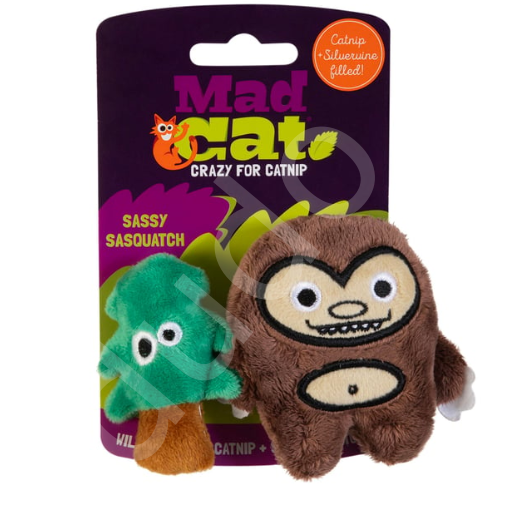 Mad Cat Sassy Sasquatch Kedi Otlu ve Matatabili 2'li Kedi Oyuncağı