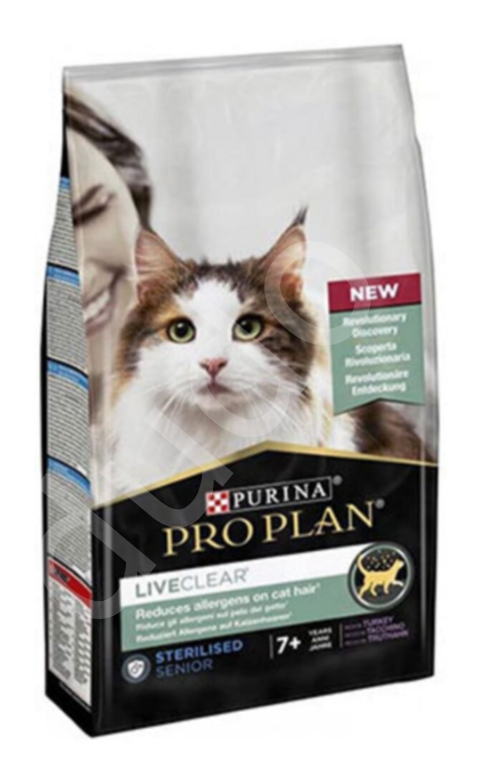 Pro Plan Liveclear +7 Sterilised Turkey Kedi Maması - 1,4 Kg