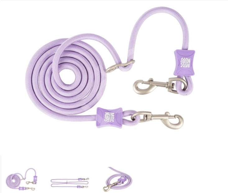 Matrix 2.0 Rope Leash Çok Fonksiyonlu Köpek Gezdirme Kayışı - Lila