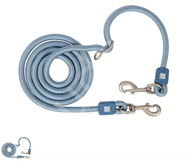 Matrix 2.0 Rope Leash Çok Fonksiyonlu Köpek Gezdirme Kayışı - Mavi