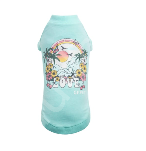 GF Pet Graphic Tee Köpek Tshirt - Aqua