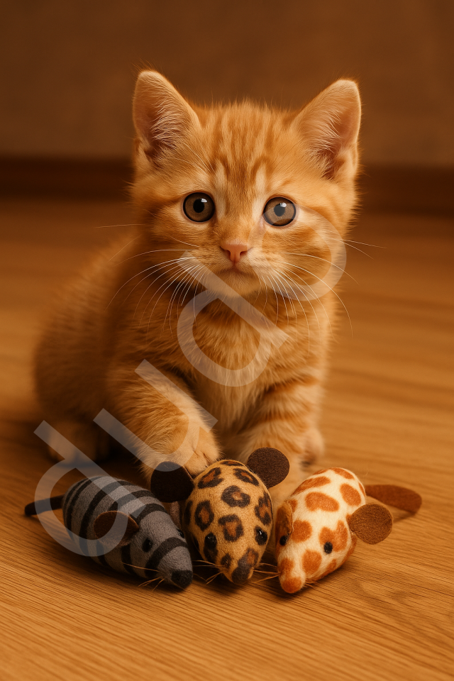 PET VOGUE Kedi Oyuncağı 3’lü Paket – Leopar, Kaplan ve Zebra Desenli Fareler