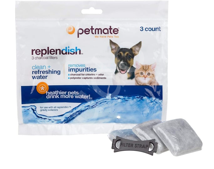 Petmate Replendish Hazneli Su Kabı Kömür Filtresi (3 adet)