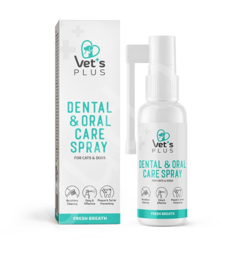 Vet's Plus Kedi ve Köpekler İçin Diş ve Ağız Bakım Spreyi 50ml