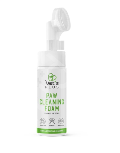 Vet's Plus Kedi ve Köpekler İçin Aloe Vera Özlü Pati Temizleme Köpüğü 150ml